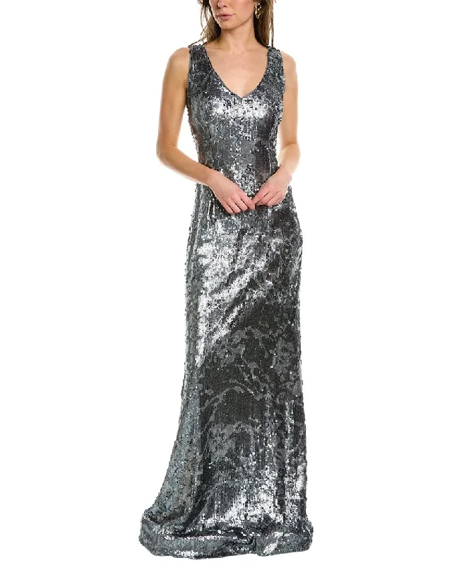 Rene by Rene Ruiz Sequin Gown Sequin Fit Dress