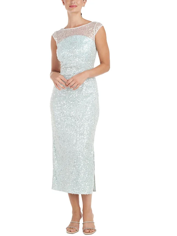 Womens Sequined Polyester Midi Dress Midi Skirt Outfit