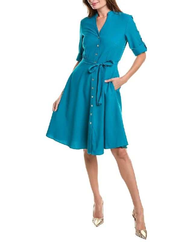 Sharagano Shirtdress Wrap Shirt Dress