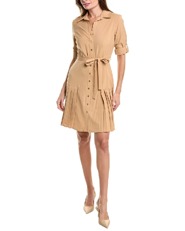 Sharagano Shirtdress Long Sleeve Shirt Dress