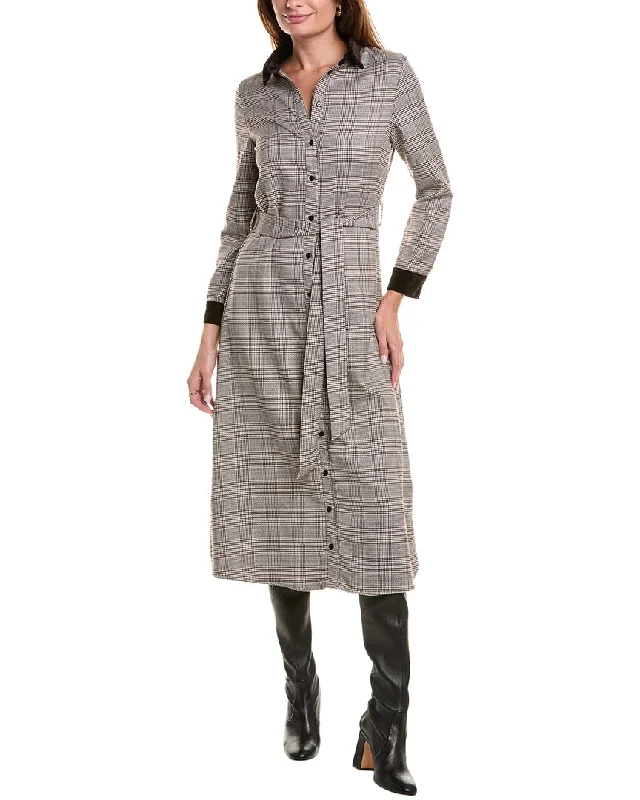 YAL New York Plaid Shirtdress Relaxed Shirt Dress