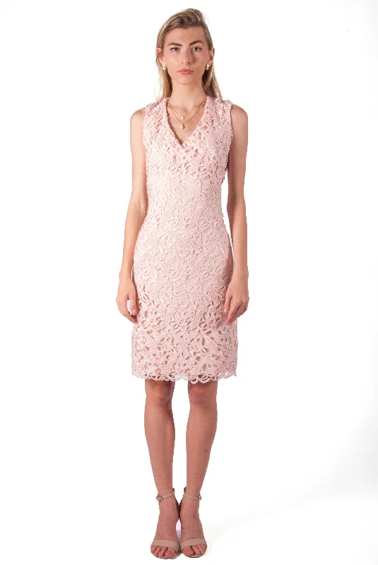 RALPH LAUREN-SLEEVELESS LACE BODYCON Bodycon Dress Chic