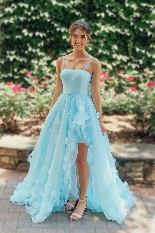 Blue tulle long prom dress blue formal dress,DS2153 Party Tulle Dress